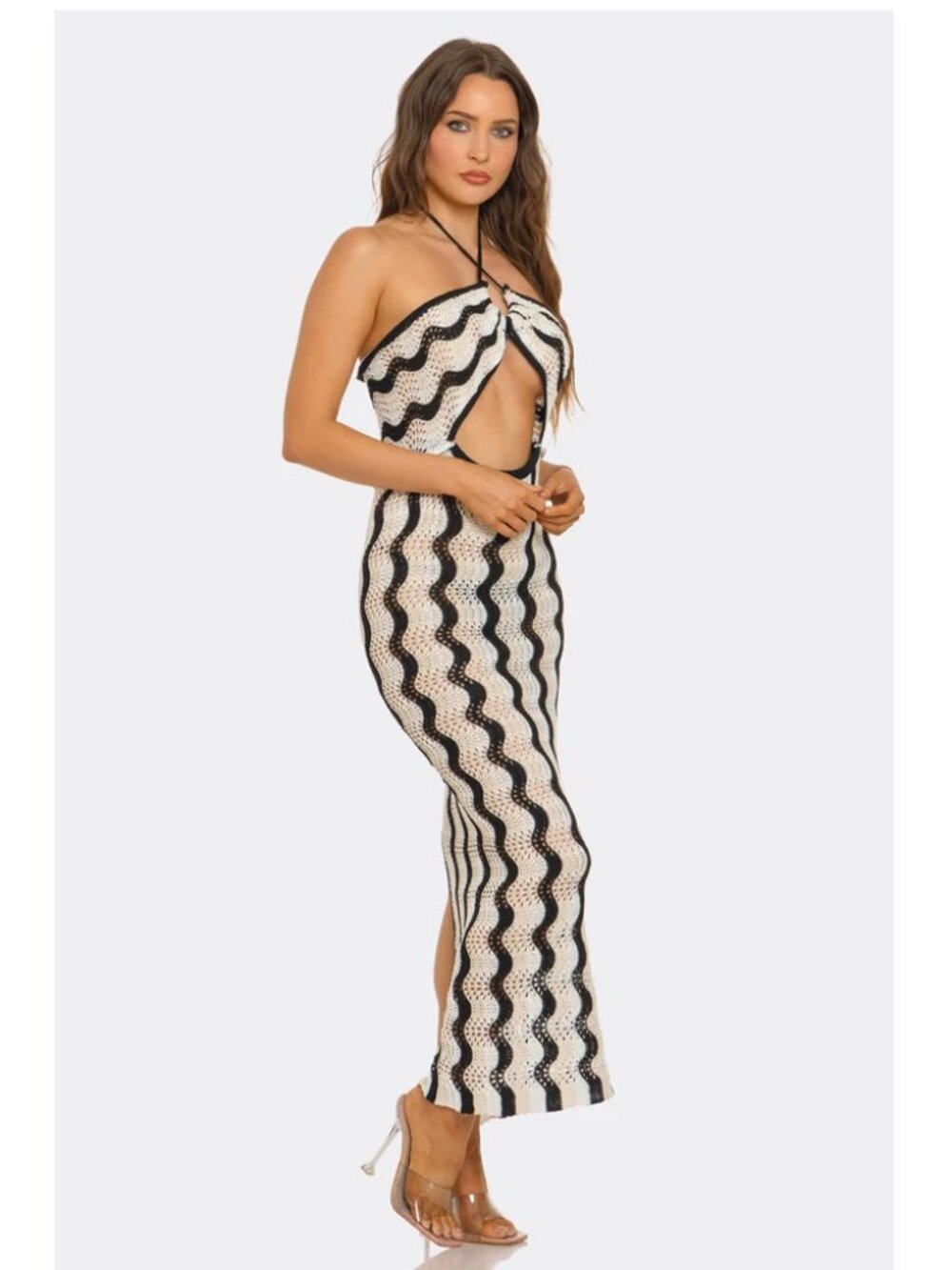 Wavy Baby Maxi Swim Cover Up Dress